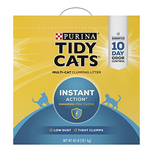 Purina Tidy Cats Clumping Cat Litter, Instant Action Multi Cat Litter - 40 lb. Box - Click to Buy