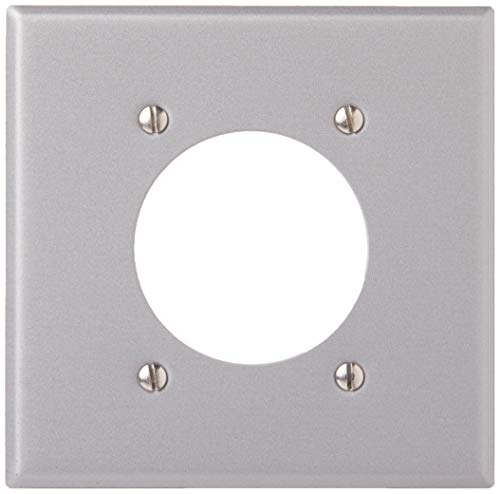 Leviton 2-Gang Flush Mount 2.15 Inch Dia. Receptacle Wallplate, Steel, 4934 - Click to Buy