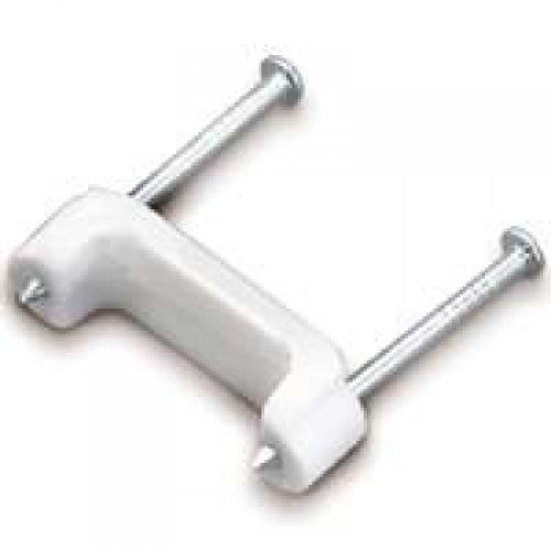 Gardner Bender PS-150 Plastic Staple, ½ Inch., 14/2, 12/2, 10/2 (NM) Cable, Quick / Easy Installation, for Romex, UF, (NM) & More, 100 Pk., White