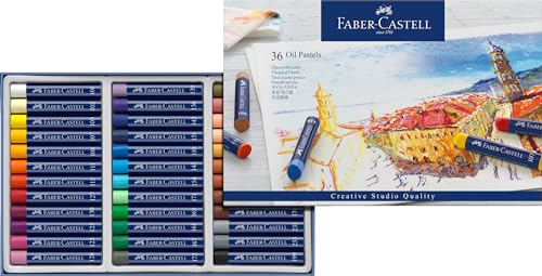 Faber-Castell Creative Studio Oil Pastel Crayons - 36 Vibrant Colors - Click to Buy
