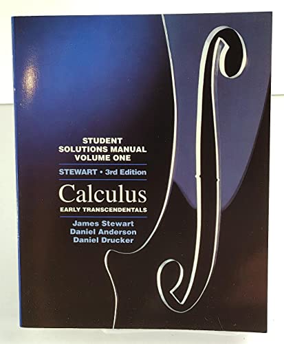 Student Solutions Manual Volume One, for Stewart's Calculus: Early Transcendentals Third Edition - Click to Buy