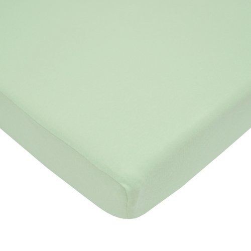 American Baby Company 100% Natural Cotton Value Jersey Knit Fitted Portable/Mini-Crib Sheet, Celery, Soft Breathable, for Boys and Girls - Click to Buy