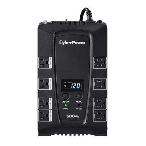 CyberPower CP600LCD uninterruptible power supply (UPS) - uninterruptible power supplies (UPSs) (Standby (Offline), NEMA 5-15R, 0 - 40 °C, NEMA 5-15P, 279.4 x 165.1 x 89 mm, 0 - 95%) - Click to Buy