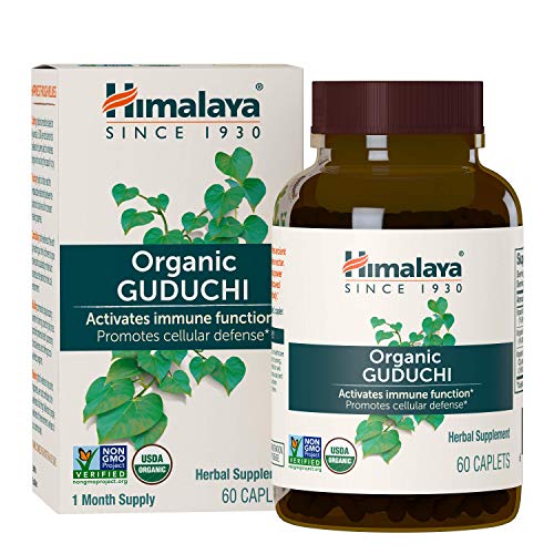 Himalaya Organic Guduchi for Active Immune Support and Cellular Defense, 700 mg, 60 Caplets, 1 Month Supply - Click to Buy