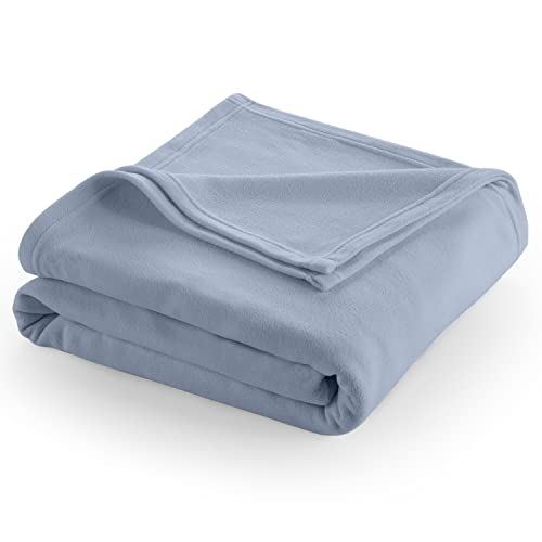 Martex Super Soft Fleece Blanket - Twin, Warm, Lightweight, Pet-Friendly, Throw for Home Bed, Sofa & Dorm - Slate Blue - Click to Buy