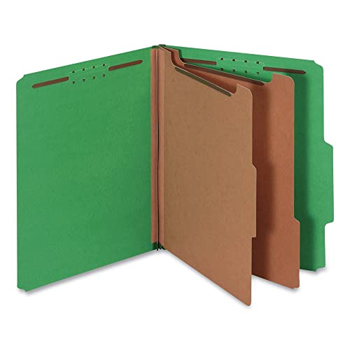 Universal 10302 Pressboard Classification Folders, Letter, Six-Section, Emerald Green (Box of 10) - Click to Buy