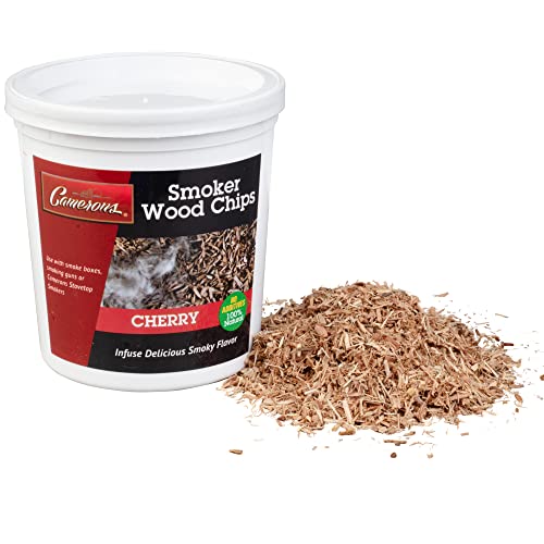Camerons All Natural Extra Fine Cherry BBQ Wood Chips for Smokers (1 Pint, 0.473L) - Kiln Dried Wood Sawdust Shavings for Cocktail Smoking Guns, Stovetop Smokers, Smoke Boxes - Barbecue Grilling Gifts - Click to Buy