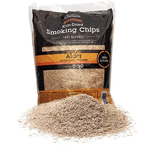 Camerons All Natural Extra Fine Erle BBQ Holzspäne – 260 Cu. In Beutel, ca. 0,8 kg, ofengetrocknete Sägemehlspäne für Cocktail-Räucherpistolen, Smoker, Rauchboxen, Grillen, Geschenke für Männer - Click to Buy
