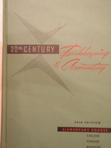 20th century Bookkeeping & Accounting 22nd edition