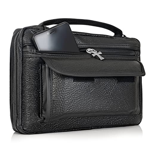 Embassy Italian Stone Design Genuine Leather Bible Cover - Click to Buy
