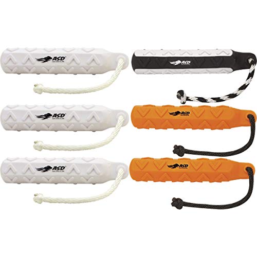 Avery ASD HexaBumper – Sporting Dog Floating Training Dummy with Hex Design & Throw Rope (Pro Pack (3 White, 2 Orange, 1 Flasher), 2" Diameter Six Pack) - Click to Buy