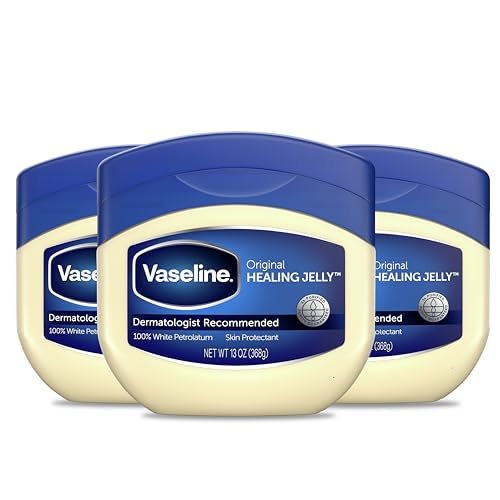 Vaseline Petroleum Jelly Original Provides Dry Skin Relief And Protects Minor Cuts Dermatologist Recommended And Locks In Moisture, 13 Ounce (Pack of 3) - Click to Buy