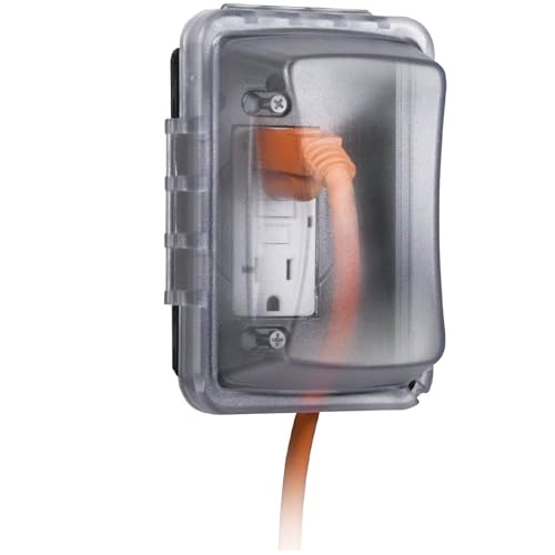 TayMac MM410C Single-Gang Horizontal/Vertical Mount Weatherproof In-Use Cover, 16 in 1, 2-3/4 In. Deep, Clear Finish - Click to Buy