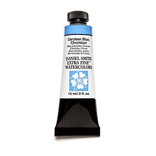 Daniel Smith Extra Fine Watercolor 15ml Paint Tube, Cerulean Blue Chromium (284600021) - Click to Buy