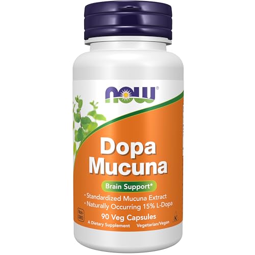 NOW Supplements, DOPA Mucuna, Standardized Mucuna Extract with Naturally Occurring 15% L-Dopa, 90 Veg Capsules - Click to Buy