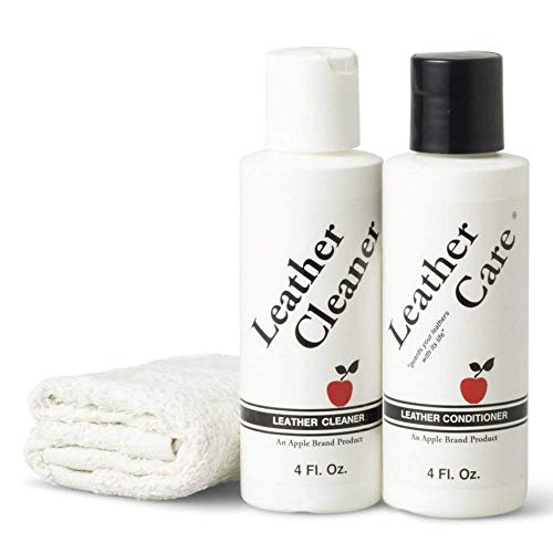 Apple Brand Leather Cleaner & Conditioner Kit - for Use On Leather Purses, Handbags, Shoes, Boots & Accessories - Safe On Colored and Natural Leather - Click to Buy