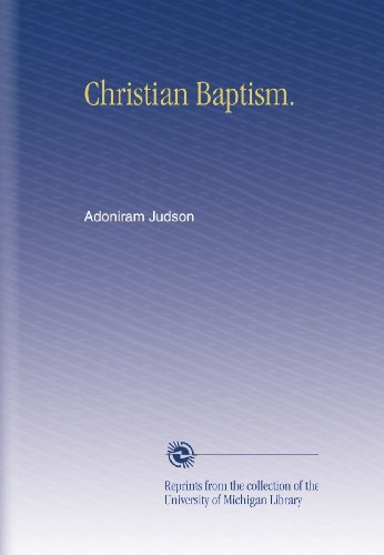 Christian Baptism. - Click to Buy