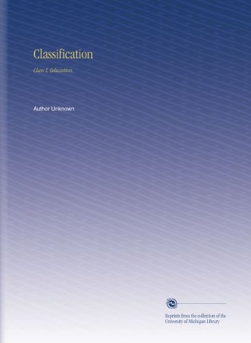 Classification: Class L Education. - Click to Buy