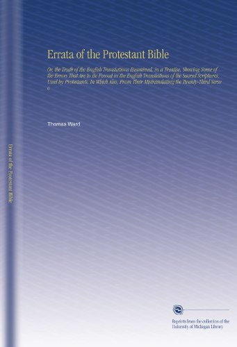 Errata of the Protestant Bible - Click to Buy