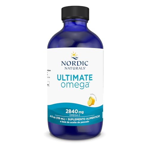 Nordic Naturals Ultimate Omega 3 Fish Oil Liquid | High Potency Omega 3 Fatty Acids Supplement For Men & Women | 2840 Mg Omega 3 Fish Oil EPA & DHA | Promotes Brain & Heart Health | Lemon Flavour 4 Oz - Click to Buy