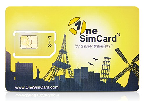 OneSimCard Plus - Prepaid International 3-in-one SIM Card for Over 200 Countries with $10 Credit – Voice, Text and Mobile Data as Low as $0.01 per MB. Compatible with All Unlocked GSM Phones - Click to Buy