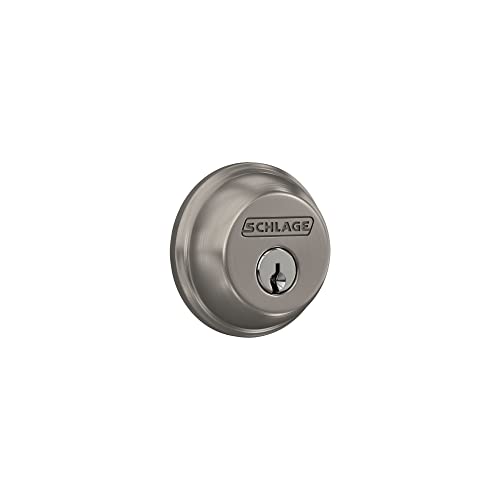 Schlage B60 N 619 Riegelschloss, einseitig geschlossen, höchste Wohnsicherheit, satiniertes Nickel