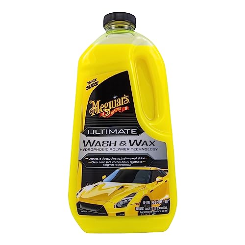 Meguiar's G17748EU Ultimate Wash & Wax Autoshampoo -Autopflege& Autoreinigung - Autowäsche mit Duft - Autowachs - Shampoo und Wachs in einem - 1420ml - Click to Buy