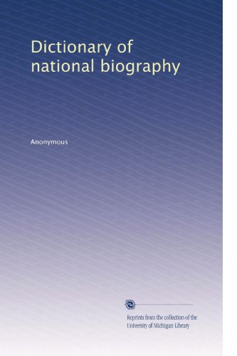 Dictionary of national biography - Click to Buy