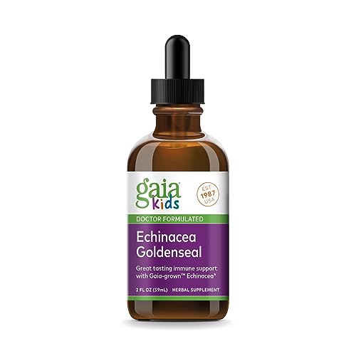 Gaia Herbs, GaiaKids Echinacea Goldenseal Herbal Drops, Immune Support, Physician Formulated, 2 Fluid Ounces - Click to Buy