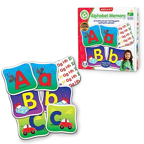 The Learning Journey: Match It! Memory - Alphabet - Capital and Lowercase Letter Matching Game with 26 Matching Pairs - Memory Games for Kids 3 and Up - Award Winning Toys