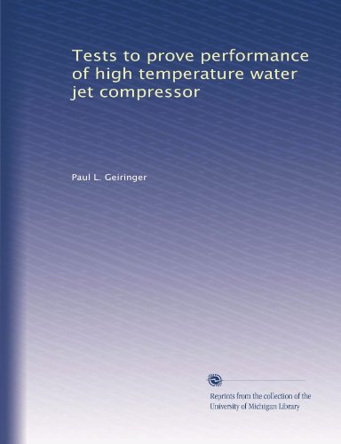 Tests to prove performance of high temperature water jet compressor - Click to Buy