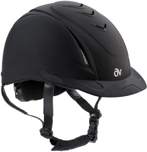 Ovation Deluxe Schooler Helmet Small/Medium Black (Hat Size: 6 1/2-7, Inches: 20 1/2-22) - Equestrian Helmet, Riding Helmet, Helmet, Horseback Riding Helmet, for Women, Men, Kids. - Click to Buy