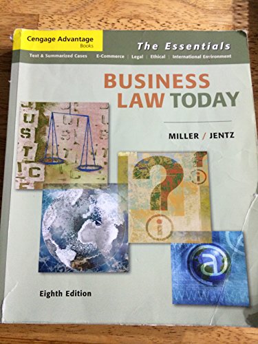Business Law Today: The Essentials (8th Edition)[8E] (Paperback) - Click to Buy