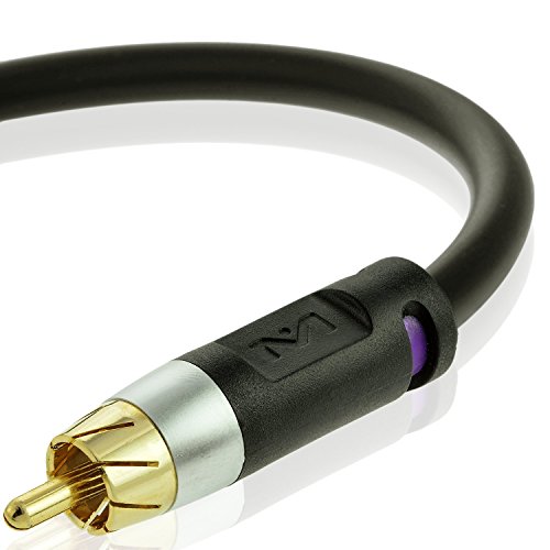 Mediabridge CJ50-6BR-G1 50 feet Ultra Series - Dual Shielded Subwoofer Cable - RCA to RCA Gold Plated Pro Grade Connectors - Click to Buy