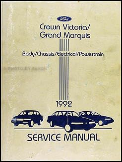 1992 Ford Crown Victoria Mercury Grand Marquis Repair Shop Manual Original - Click to Buy