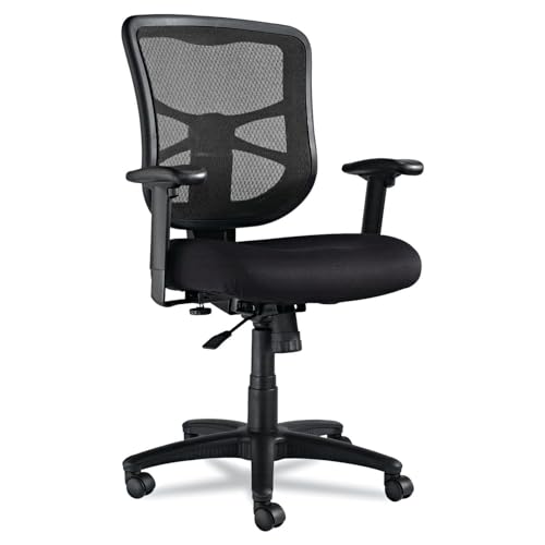 Alera Elusion Series Mesh Mid-Back Swivel/Tilt Chair, Black - Click to Buy