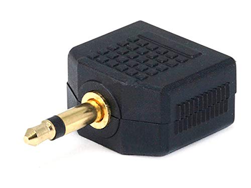 Monoprice 107202 Prise de 3,5 mm Mono vers 2 x 3,5 mm Jack Mono Adaptateur Splitter, plaqué Or - Click to Buy