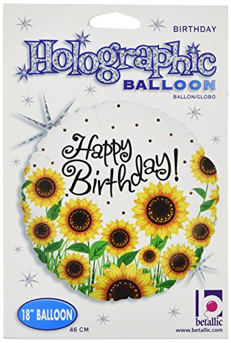 Betallic Sunny Sunflower Birthday Foil Balloon, 18", Multicolor - Click to Buy