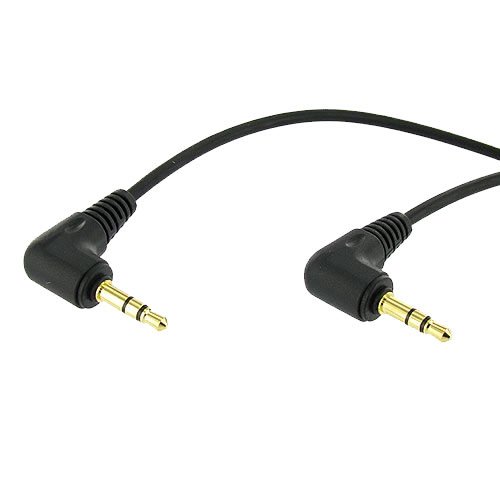 Valley Enterprises 3.5mm Male Right Angle to 3.5mm Male Right Angle Audio Cable, Length 6 Inches - Click to Buy