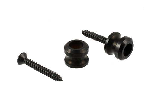 Allparts Buttons For Schaller Strap Lock System, Black - Click to Buy