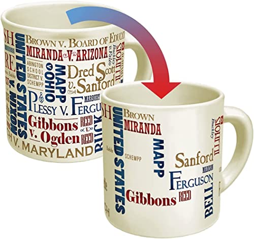 Supreme Court Heat Changing Mug - Add Coffee or Tea to Reveal the Winners of Famous Supreme Court Cases - Comes in a Fun Gift Box - Click to Buy