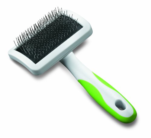 Andis 65705 Stainless-Steel Slicker Brush for Dogs and Cats - Durable and Lightweight Grooming Tool for All Breeds and Fur Lengths, Reduces Shedding and Promotes Hair Growth - Medium, Green - Click to Buy