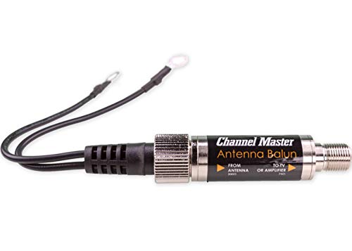 Channel Master Outdoor Balun/Matching Transformer Deluxe | 300 Ohm to 75 Ohm Matching Transformer/Adapter – Twin Lead to Coaxial F-Type Connector for Indoor & Outdoor Antennas