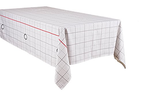 Doodle Cotton Tablecloth to Customize, with Wash-out Fabric Markers included, White Table Cloth (Large 98"x59") - Click to Buy