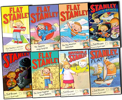 Flat Stanley Collection, 8 books, RRP £32.92 (Flat Stanley; Stanley, Flat Again; Invisible Stanley; Stanley in Space; Stanley and the Magic Lamp; The Japanese Ninja Surprise; The Big Mountain Adventure; The Great Egyptian Grave Robbery) (Flat Stanley)