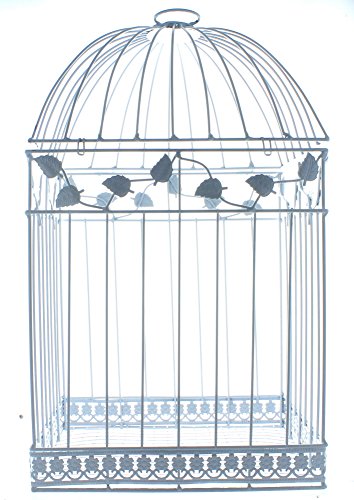 White Vintage Bird Cage Decor and Card Holder (Metal) Unique Wedding and Home Decorative Accesories - Click to Buy