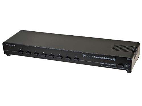 Monoprice 108230 8-Channel Speaker Selector - Black With Impedance Matching Protection, Up To 200 Watts Per Ch. Perfect for Home Theater Audio - Click to Buy