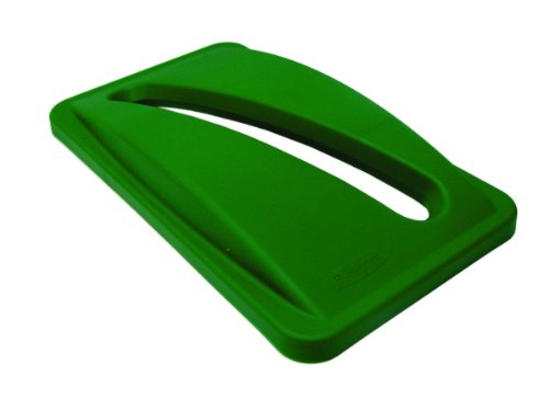 Rubbermaid Commercial FG270388GRN Slim Jim Rectangular Paper Recycling Container Top, Green - Click to Buy