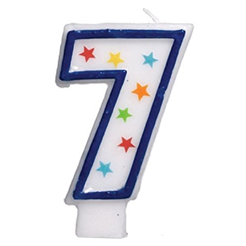 Amscan #7 Flat Molded Candle |Birthday |Anniversary - Click to Buy