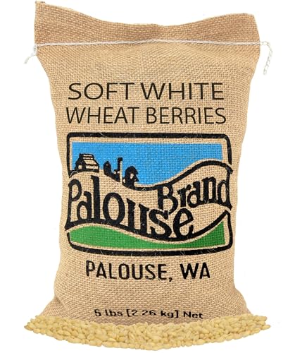 Soft White Wheat Berries | Non-GMO Project Verified | 5 lbs | 2.36 KG | 100% Non-Irradiated | Kosher | USA Grown | Field Traced (We tell you which field we grew it in)